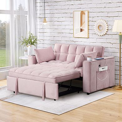 Merax 4-1 Multi-functional Sofa Bed With Cup Holder And Usb Port