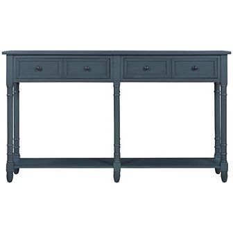 Merax Console Table With Storage Drawers And Bottom Shelf