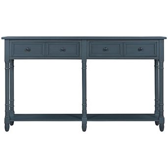 Merax Console Table With Storage Drawers And Bottom Shelf