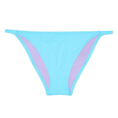 Juniors' Ninety-Nine° Spaced Crinkle Hipster Swim Bottoms