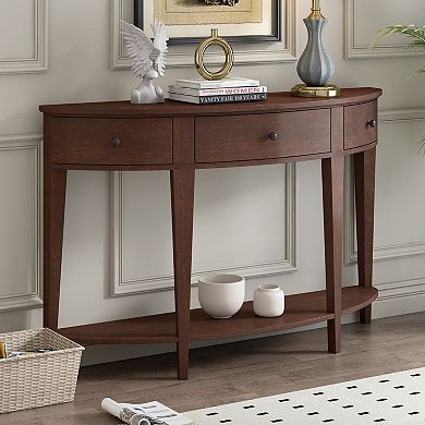 Merax Modern Curved Console Table Sofa Table