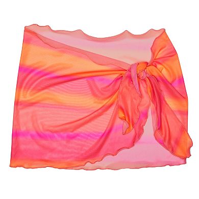 Juniors' Ninety-Nine° Mesh Sarong Swim Cover-Up