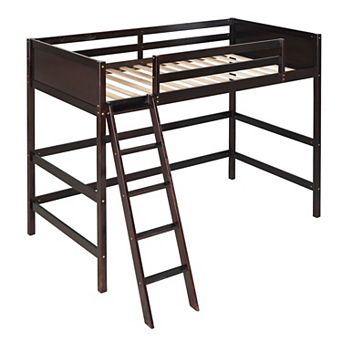 Merax Solid Wood Loft Bed with Ladder