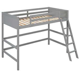 Merax Solid Wood Loft Bed with Ladder
