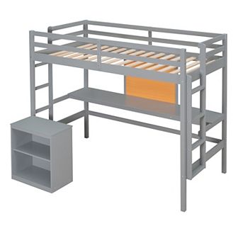 Merax Loft Bed with Desk and Writing Board