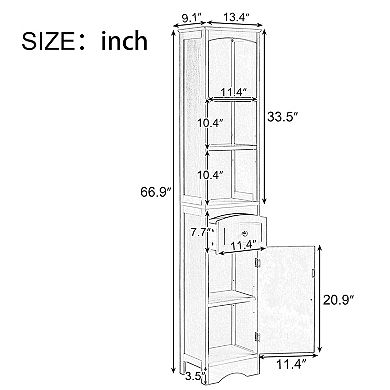 Merax Tall Bathroom Cabinet