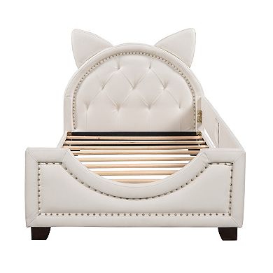 Merax Upholstered Daybed with Carton Ears Shaped Headboard