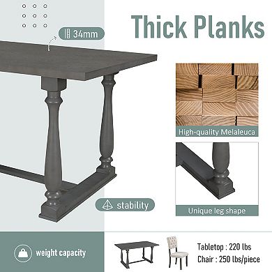 Merax 6-piece Dining Table And Chair Set