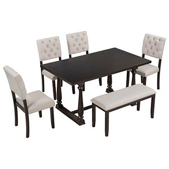 Merax 6 pc Dining Table And Chair Set