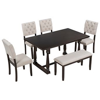 Merax 6 pc Dining Table And Chair Set