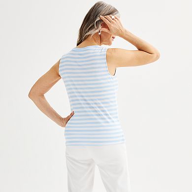 Women's Croft & Barrow® V-Neck Tank Top