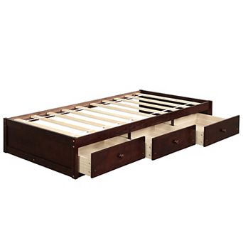 Merax Platform Storage Bed With 3 Drawers