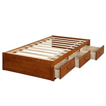 Merax Platform Storage Bed With 3 Drawers