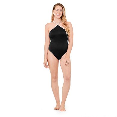Women's Freshwater High Neck Cut Out Back One-Piece Swim Suit