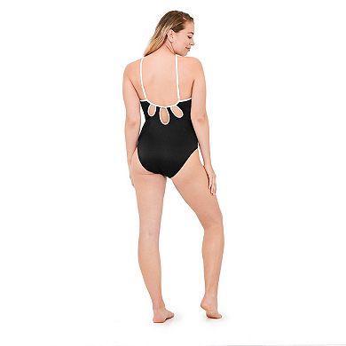 Women's Freshwater High Neck Cut Out Back One-Piece Swim Suit