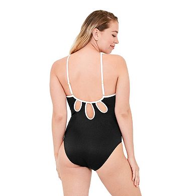 Women's Freshwater High Neck Cut Out Back One-Piece Swim Suit