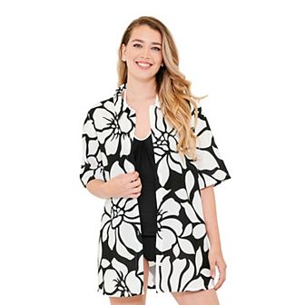 Women's Freshwater Beach Shirt Swim Cover Up