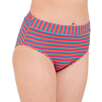 Women's Freshwater Banded High Leg Hipster Swim Bottoms