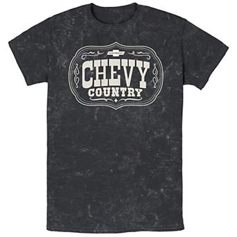 Men's Chevrolet Chevy Country Badge Mineral Wash Graphic Tee