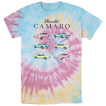 Men's Chevrolet Camaro Pastel Colors Tie Dye Graphic Tee