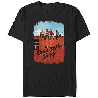Men's Reservation Dogs Graffiti On The Wall Poster Graphic Tee