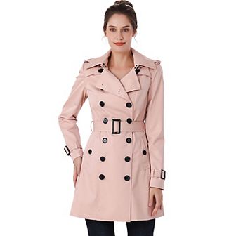 Women's Bgsd Leah Waterproof Hooded Mid Length Trench Coat