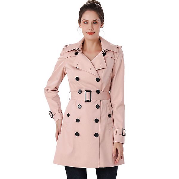 Women's Bgsd Leah Waterproof Hooded Mid Length Trench Coat