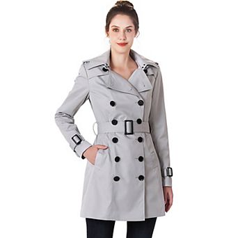 Women's Bgsd Leah Waterproof Hooded Mid Length Trench Coat