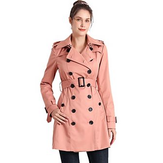 Women's Bgsd Leah Waterproof Hooded Mid Length Trench Coat