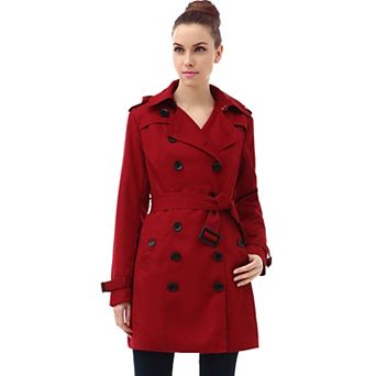 Women's Bgsd Leah Waterproof Hooded Mid Length Trench Coat
