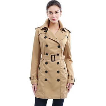 Women's Bgsd Leah Waterproof Hooded Mid Length Trench Coat