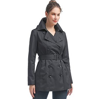Women's Bgsd Evelyn Waterproof Hooded Short Trench Coat