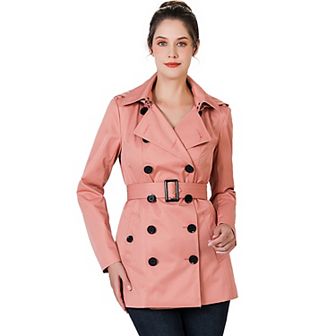 Women's Bgsd Evelyn Waterproof Hooded Short Trench Coat