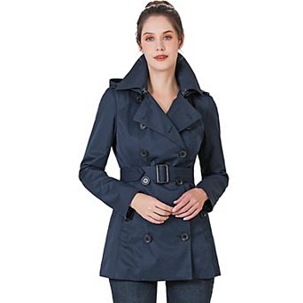 Women's Bgsd Evelyn Waterproof Hooded Short Trench Coat