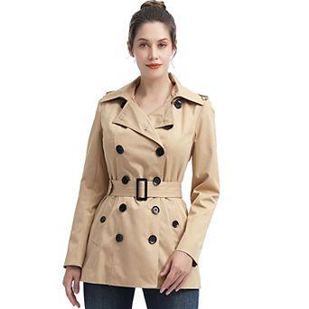 Women's Bgsd Evelyn Waterproof Hooded Short Trench Coat