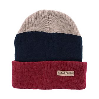 Clear Creek Men's Knit Tri-color Winter Cuff Hat
