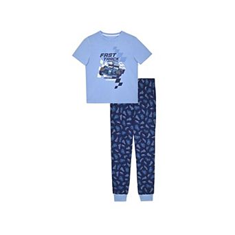 Sleep On It Boys 2 pc Short-Sleeve Jersey Pajama Top and Pajama Pants Set