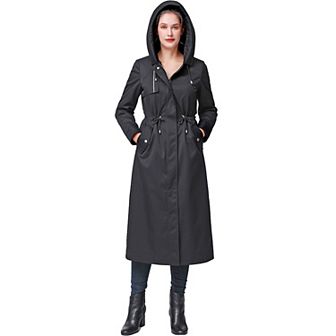 Women's Bgsd Laney Waterproof Hooded Zip-out Lined Long Raincoat
