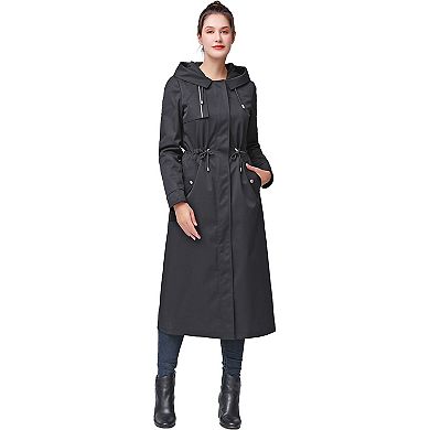 Women's Bgsd Laney Waterproof Hooded Zip-out Lined Long Raincoat