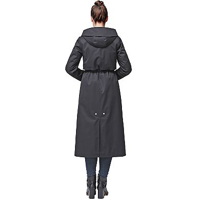 Women's Bgsd Laney Waterproof Hooded Zip-out Lined Long Raincoat