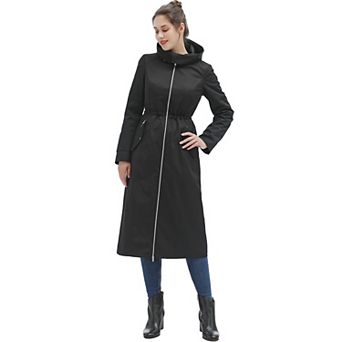 Women's Bgsd Zip-out Lined Hooded Long Raincoat