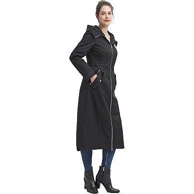Women's Bgsd Zip-out Lined Hooded Long Raincoat