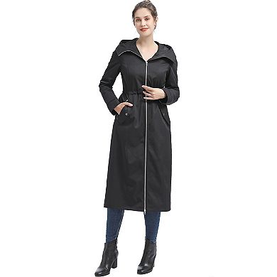 Women's Bgsd Zip-out Lined Hooded Long Raincoat