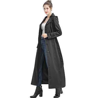 Plus Size Bgsd Katie Waterproof Hooded Long Trench Coat