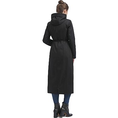 Plus Size Bgsd Zip-out Lined Hooded Long Raincoat
