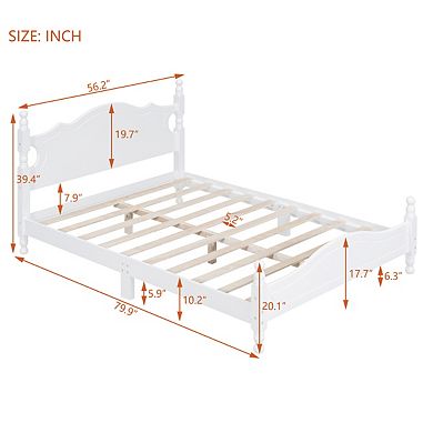 Merax Wood Platform Bed Frame,retro Style Platform Bed With Wooden Slat Support