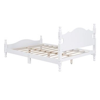 Merax Wood Platform Bed Frame,retro Style Platform Bed With Wooden Slat Support