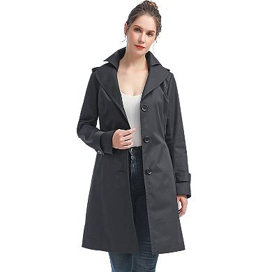 Plus Size Bgsd Eva Waterproof Hooded Trench Coat