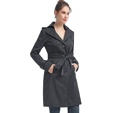 Plus Size Bgsd Eva Waterproof Hooded Trench Coat