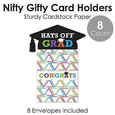 Big Dot Of Happiness Hats Off Grad - Graduation Party Money & Nifty Gifty Card Holders - 8 Ct